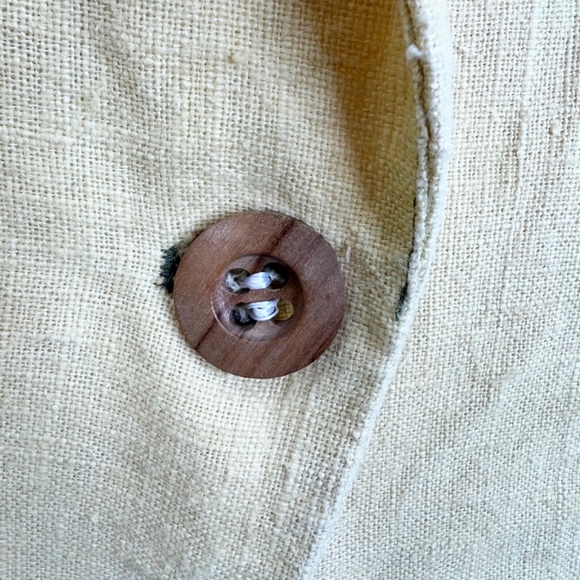 Vintage JAX Sport Vancouver 100% ramie butter yellow summer blazer jacket L - Picture 12 of 16